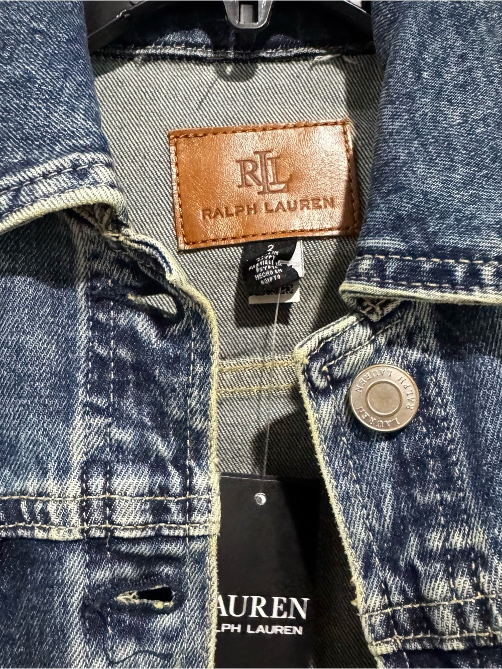 NWT Lauren Ralph Lauren Long-Sleeve Denim shirtdress Size 2 - Picture 5 of 6